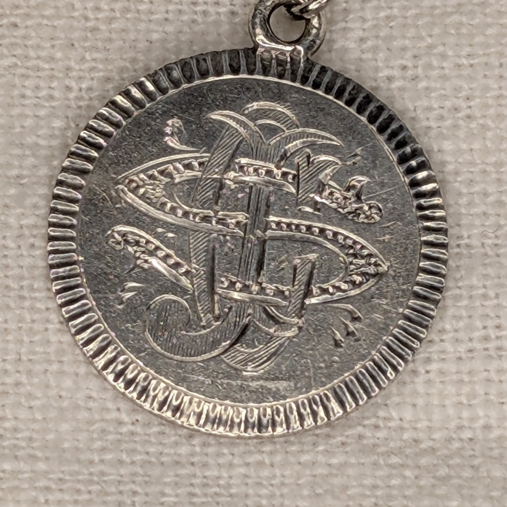 VINTAGE Love Token Coin Necklace 1876 Seated Liberty Sterling Silver Pendent - Picture 8 of 10